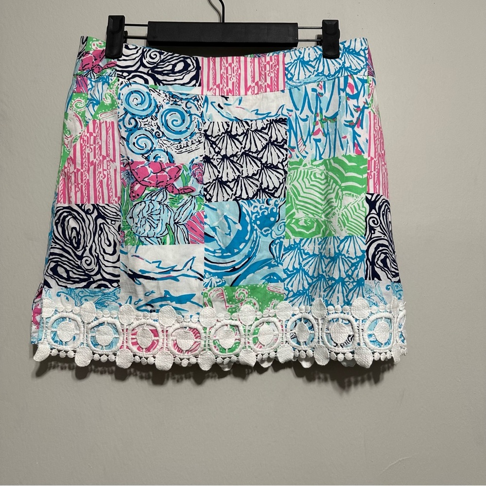NWOT Lily Pulitzer Marigold Skort Sealife/Ocean themed Size 0 Multicolor